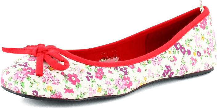 Donna Girl - Canvas Ballerina Blommor Red
