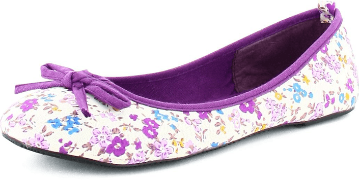 Donna Girl - Canvas Ballerina Blommor Lilac