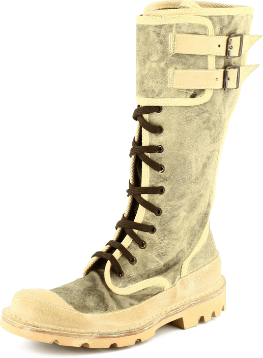 Moma - Military boots Grey textile