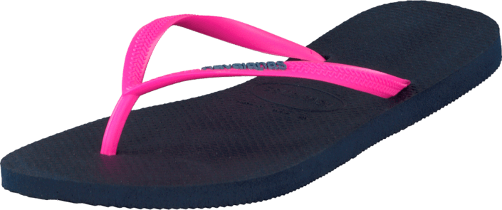 Havaianas - Slim Logo Navy Blue/Pink