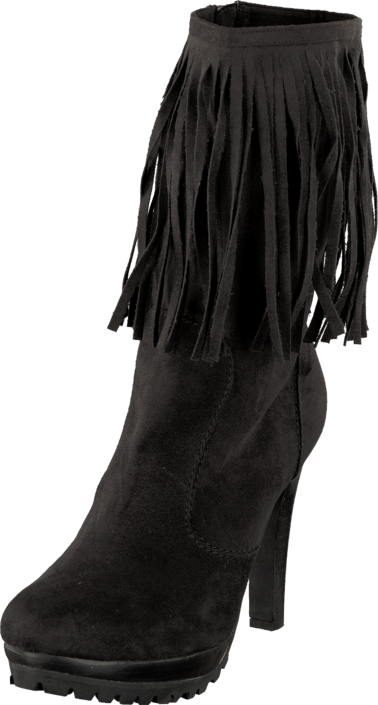 Lady CG - Kansas Long Fringe Boot Black