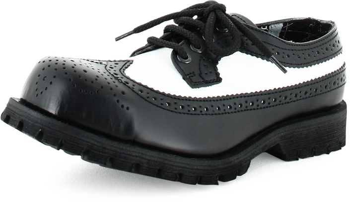 Underground - Brouge Black/White leather