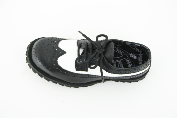 Underground - Brouge Black/White leather