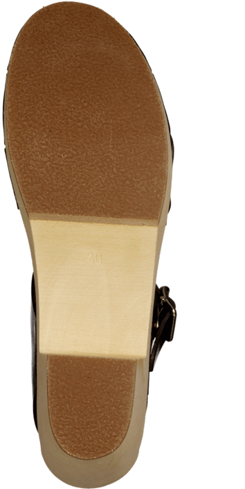 Swedish Hasbeens - Peep Toe High Black/Nature Sole