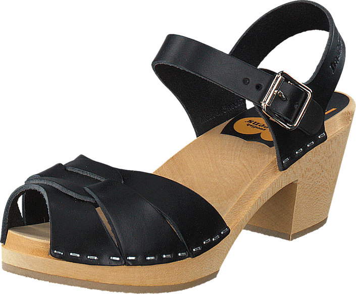Swedish Hasbeens - Peep Toe High Black/Nature