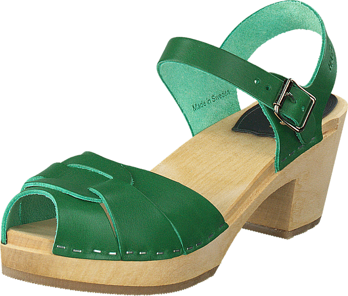 Swedish Hasbeens - Peep Toe High Strong Green
