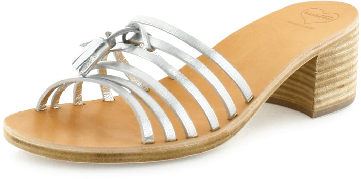 Swedish Hasbeens - Tassel Sandal High Silver