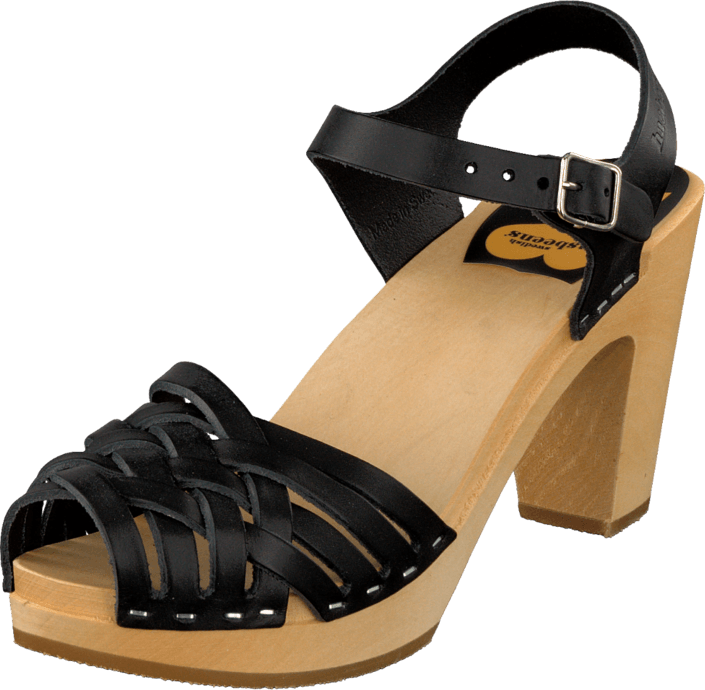 Swedish Hasbeens - Braided Sky High Black/Nature Sole