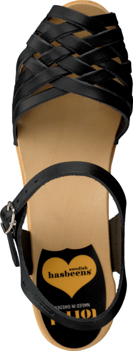 Swedish Hasbeens - Braided Sky High Black/Nature Sole