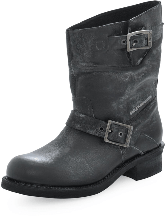 Harley Davidson - 170 Mid Boot Black Waxed Lthr