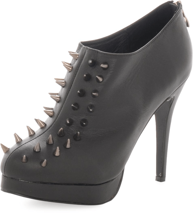 Fashion By C - Heel with rivets Black