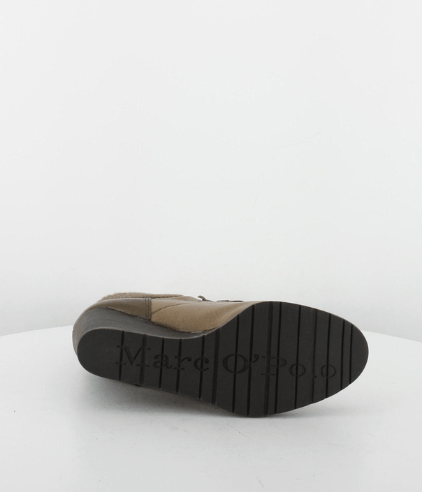 Marc O'Polo - Wedge Bootie Oily Calf Printed Taupe