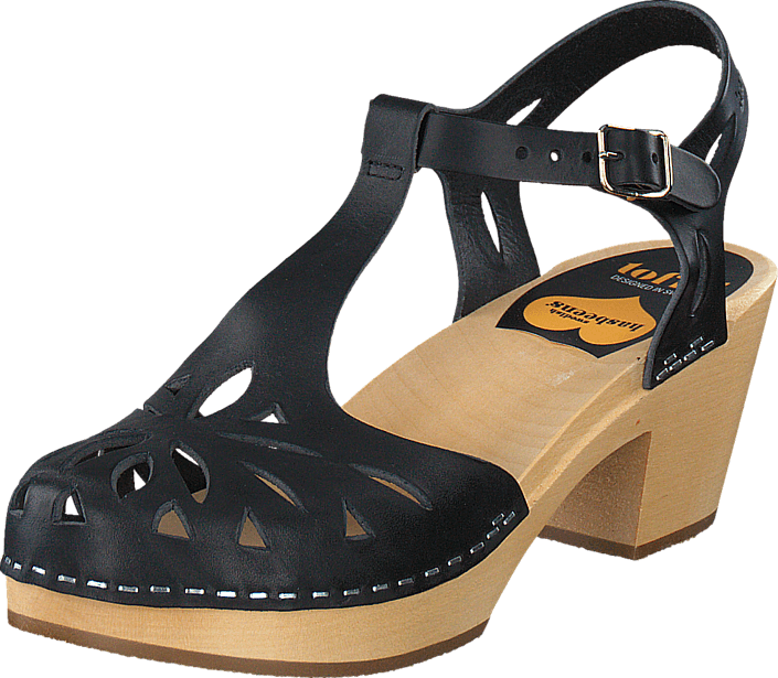 Swedish Hasbeens - Lacy Sandal Black/Nature Sole