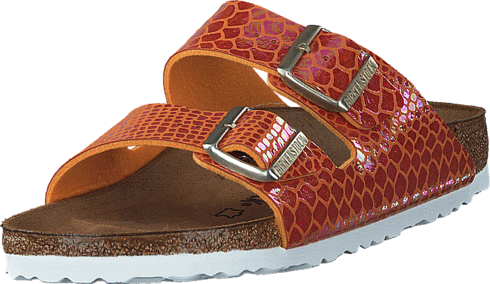 Birkenstock - Arizona Slim Shiny Snake Orange