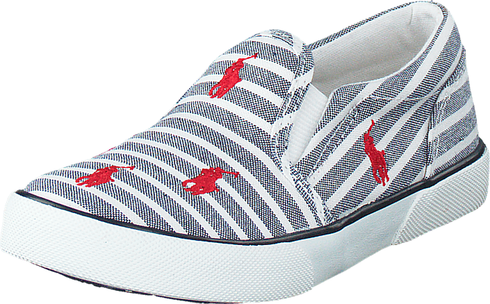 Ralph Lauren Junior - Bal Harbour Repeat Navy Bengal Stripe Canvas Red