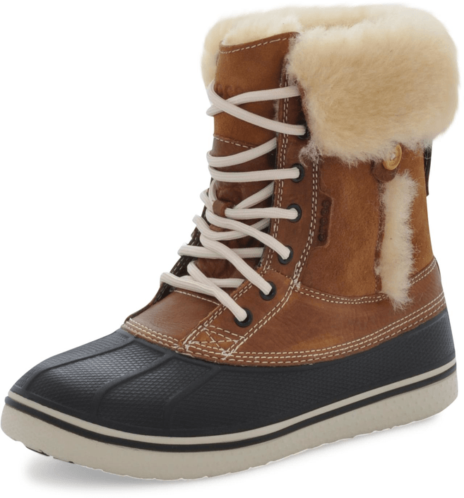 Osta Crocs AllCast Luxe Duck Boot Women Hazelnut/Stucco Ruskeat Kengät Online BRANDOS.fi