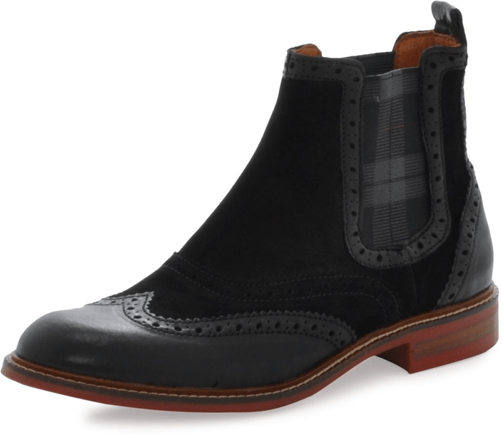 Marc O'Polo - Flat Heel Chelsea Washed Lamb/Suede Black