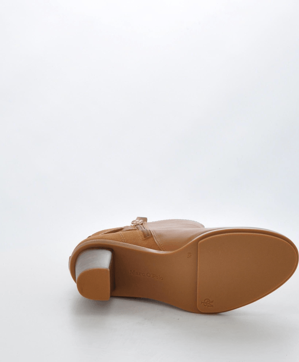 Marc O'Polo - Mid Heel Bootie Cow Nappa/Suede Camel