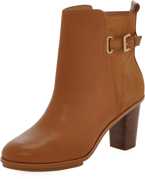 Marc O'Polo - Mid Heel Bootie Cow Nappa/Suede Camel