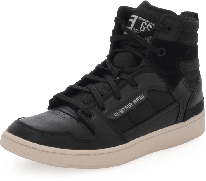 G-Star Raw - Core II Spectrum Hi Lthr Black Lthr & Textile w White