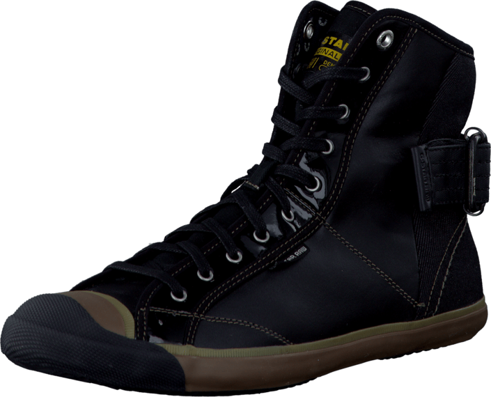 G-Star Raw - Grade Mortar Hi Lthr Black Lthr w Denim