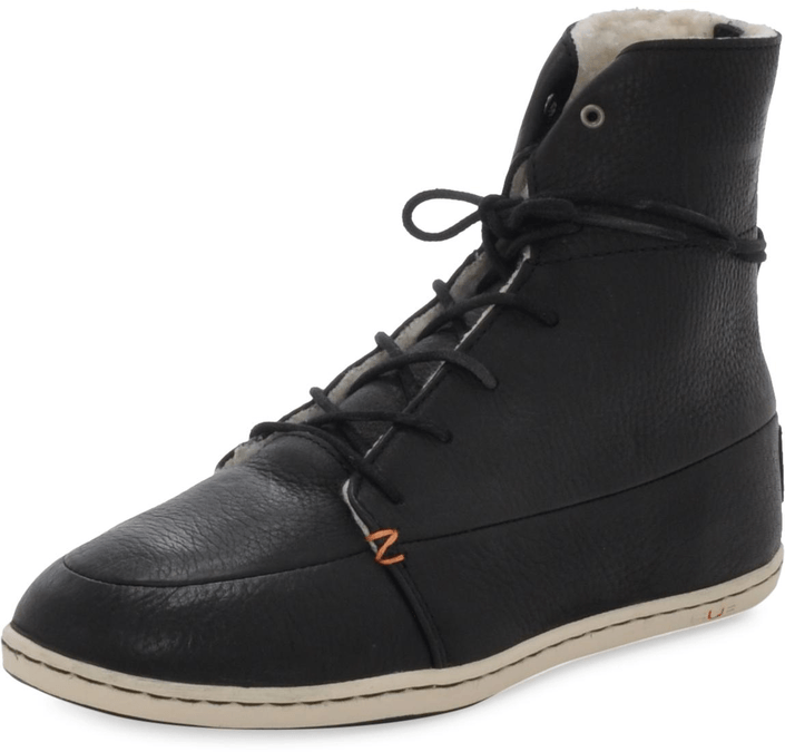 Hub Footwear - Song Leather/Wool Black
