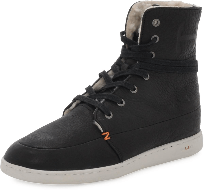 Hub Footwear - Tin Leather/Wool Black
