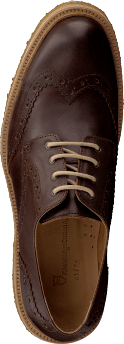 Knowledge Cotton Apparel - British Brogue Shoes Dark Earth