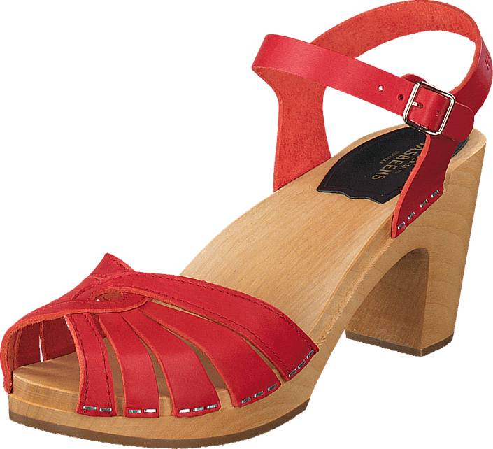 Swedish Hasbeens - Fredrica Red/Natue sole