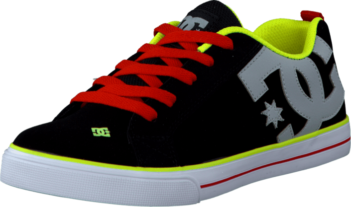 DC Shoes - Kids Court Graffik Vulc Shoe Black/Bright Yellow