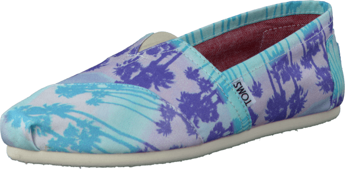 Toms - Women's Classics Blue Palm Trees Vegan