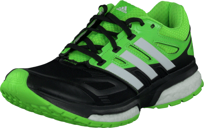 adidas Sport Performance - Response Boost Tech Core Black/White/Solar Green
