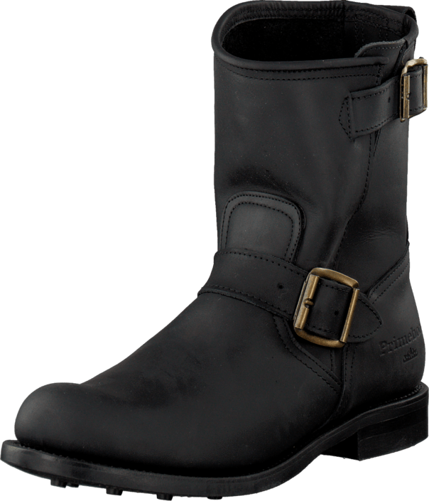 PrimeBoots - Engineer T Low-40 Old crazy black + brass