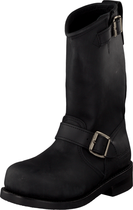 PrimeBoots - Engineer Mid-1 Old crazy black + nickel
