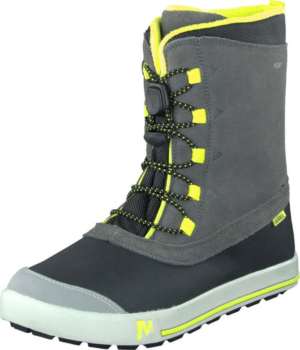 Merrell - Snow Bank Waterproof Kids Grey/Lime