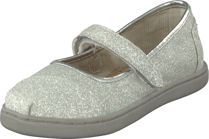 Toms - Glimmer Tiny Classic Mary Jane Silver
