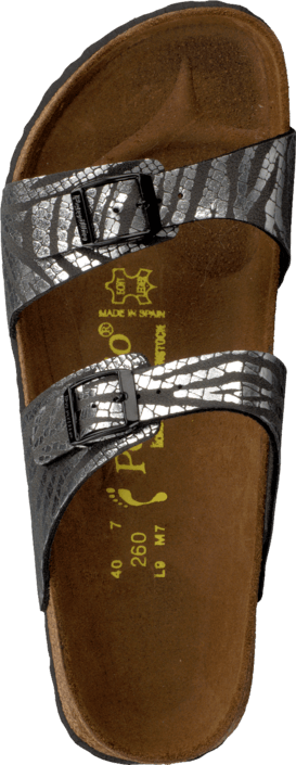 Papillio - Sydney Slim Birkoflor Zebra Black Silver