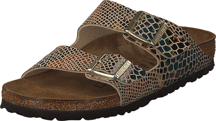Birkenstock - Arizona Slim Birkoflor Shiny Snake Sand