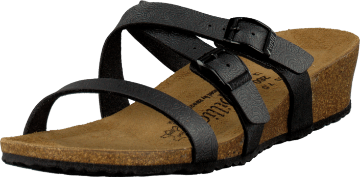 Papillio - Allegra Slim Birkoflor Shell Black Silver