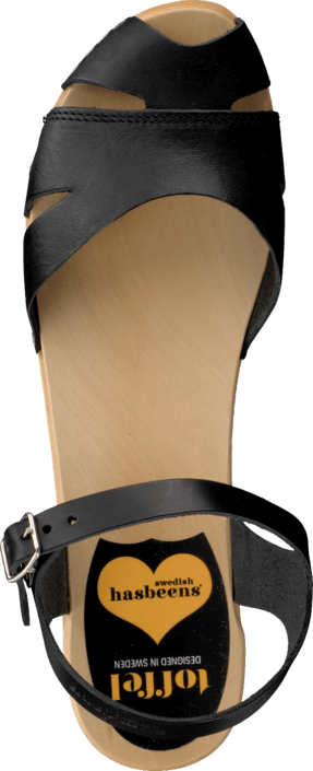 Swedish Hasbeens - Suzanne Debutant Black/Nature sole