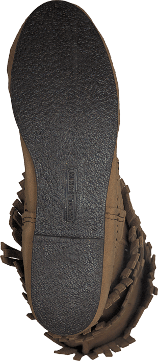 Minnetonka - 3-Layer Fringe Boot Taupe Suede