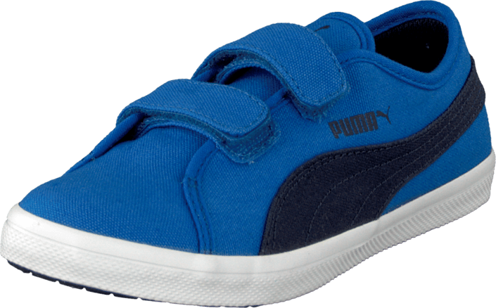 Puma - Elsu F Canvas V Kids Strong Blue-Peacoat