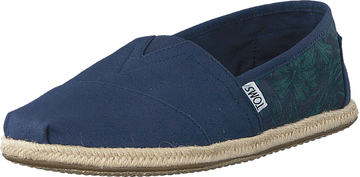 Toms - Seasonal Classics Navy Hibiscus Canvas