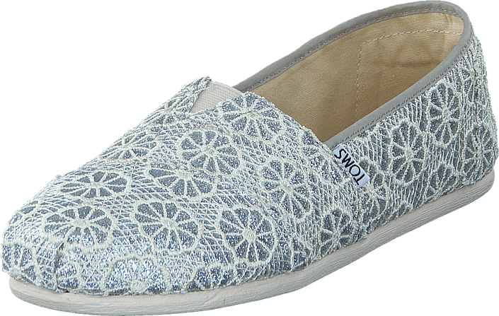 Toms - Seasonal Classics Silver Crochet Glitter