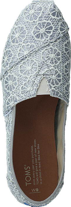 Toms - Seasonal Classics Silver Crochet Glitter
