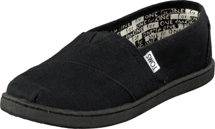 Toms - Seasonal Classic Jr Black Canvas