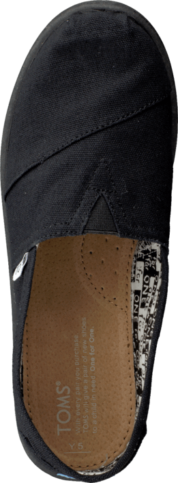 Toms - Seasonal Classic Jr Black Canvas