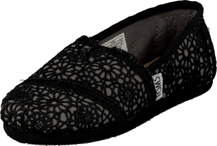 Toms - Classics Jr Black Crochet