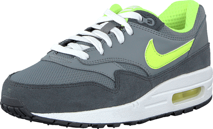 Nike - Nike Air Max 1 (Gs) Cool Grey/Volt-Anthrct-White