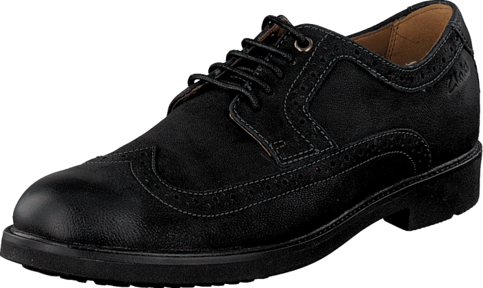 Clarks - Wahlton Wing Blk Tumbled Lea